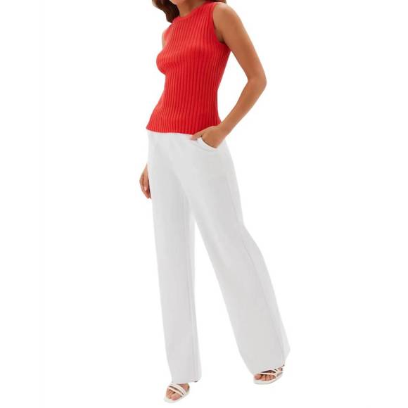 NEW ECRU atherton clean full leg trouser in white - Picture 2 of 5